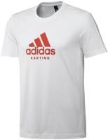 Футболка с логотипом adidas Karting белая/красная р-р. XS