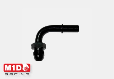 Быстрый разъём 90* Pull-Type AN8 (папа) - трубка 3/8&quot; (9,52 мм.) (Alu)