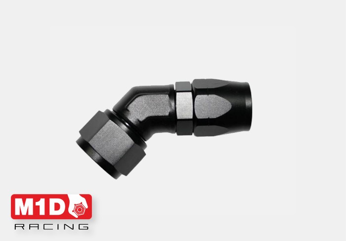 Фитинг AN12 (мама) кованный 45* для шланга 200/210-12D (Alu)