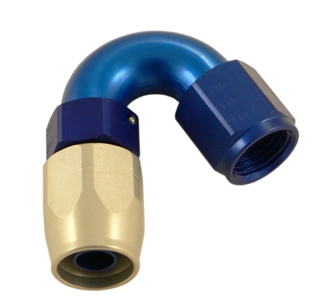 Krontec 8150-06D фитинг 150° (шланг AN6 серия 8000) (Alu)