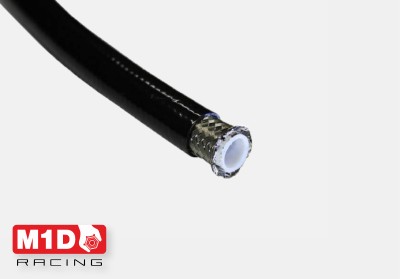 Шланг тефлоновый AN4 в армированной стальной + пластиковой оплётке