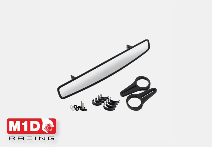 Зеркало заднего вида B-G Racing широкоугольное 17" с креплением.