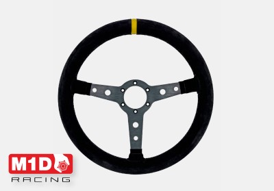 Руль спортивный GT вылет 37мм. кожа 3-и спицы диам. 350мм.