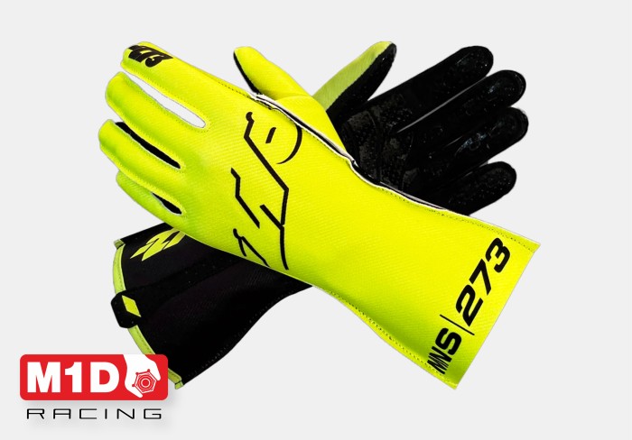 Перчатки для картинга -273 MSN 1 флуо жёлтые р-р.L
