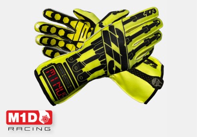Перчатки для картинга -273 SUPERVILLAIN флуо жёлтый р-р. XXXS