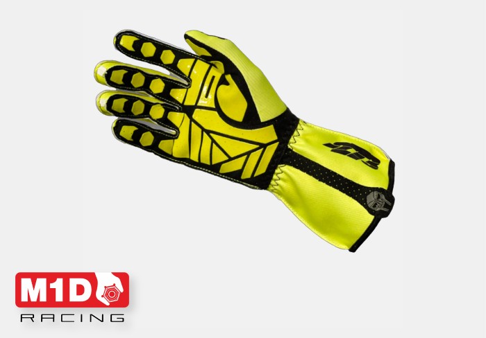 Перчатки для картинга -273 SUPERVILLAIN флуо жёлтый р-р. XXXS