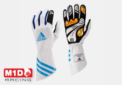 Перчатки для картинга Adidas XLT белый/голубой/синий р-р. XXS/7