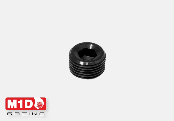 Заглушка резьбовая (папа) 1/4" NPT под шестигранник (Alu)