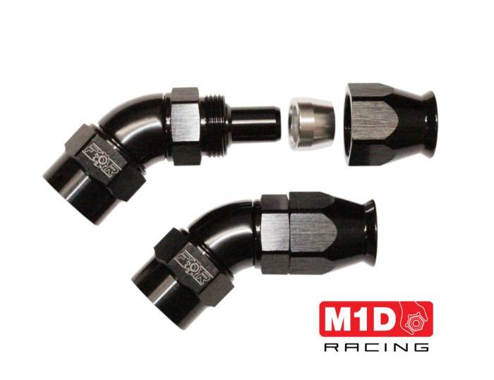 Фитинг полнопоточный AN8 (мама) 45* для тефлонового шланга PTFE 600-08