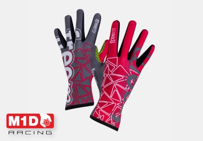 Перчатки для картинга Freem K-SLIGHT 22 серый/белый/красный р-р. 8