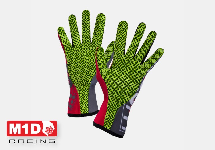 Перчатки для картинга Freem K-SLIGHT 22 серый/белый/красный р-р. 8