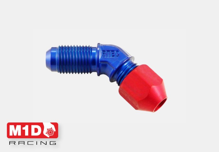 Krontec 837-06D-Ro08 адаптер 45* проходной (Alu трубка - фитинг "папа") (Alu)