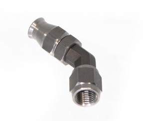 Фитинг AN3 (мама) 45* для тефлонового шланга PTFE 600-03 (нерж. сталь)