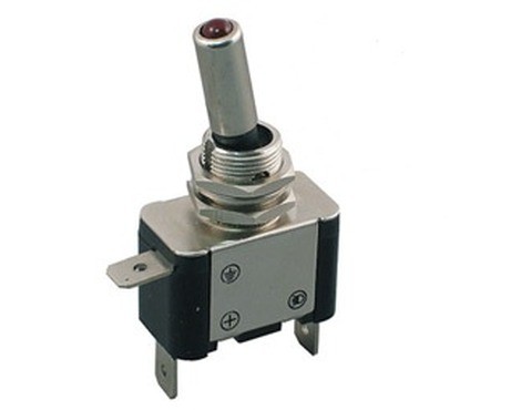 6010-10G тумблер с зелёной подсветкой 12V/25A