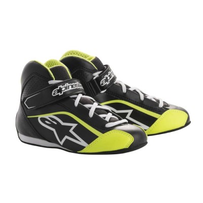 Ботинки для картинга Alpinestars TECH 1-KS черный/белый/жёлтый неоновый р-р.30