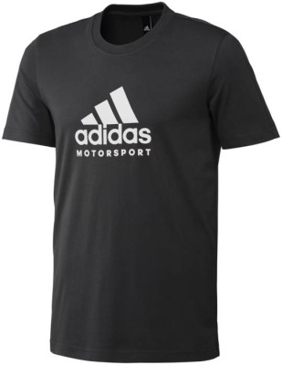 Футболка с логотипом adidas Motorsport чёрная/белая р-р. XL