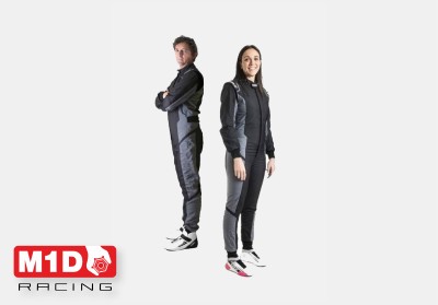 Комбинезон пилота HRX ZERO ICON FIA (8856-2018) огнеупорный черный/серый, р-р 50