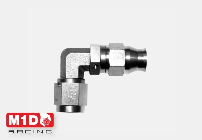 Фитинг AN4 (мама) 90* для тефлонового шланга PTFE-04 (нерж. сталь)