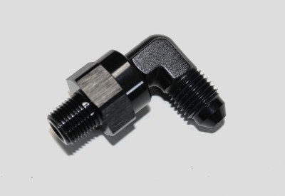 Адаптер 90* поворотный (папа-папа) AN4 - 1/8NPT (Alu)