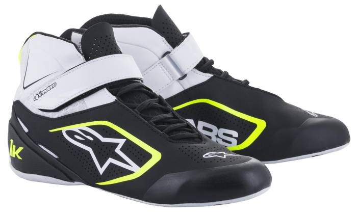 Ботинки для картинга Alpinestars TECH-1K V2 черный/белый/жёлтый неоновый р-р.42