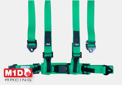 Ремень безопасности тюнинг FOR Clubman, 4 точки, зелёный