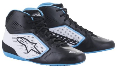 Ботинки для картинга Alpinestars TECH1-K Start V2 чёрный/белый/голубой р-р.39