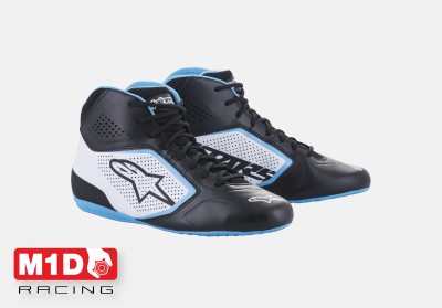 Ботинки для картинга Alpinestars TECH1-K Start V2 чёрный/белый/голубой р-р.39