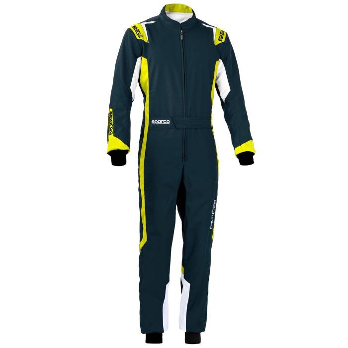 Sparco комбинезон детский для картинга THUNDER серый/жёлтый неоновый р-р. 140