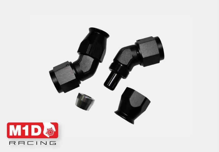 Фитинг AN6 (мама) 45* для тефлонового шланга PTFE 600-06 (Alu)