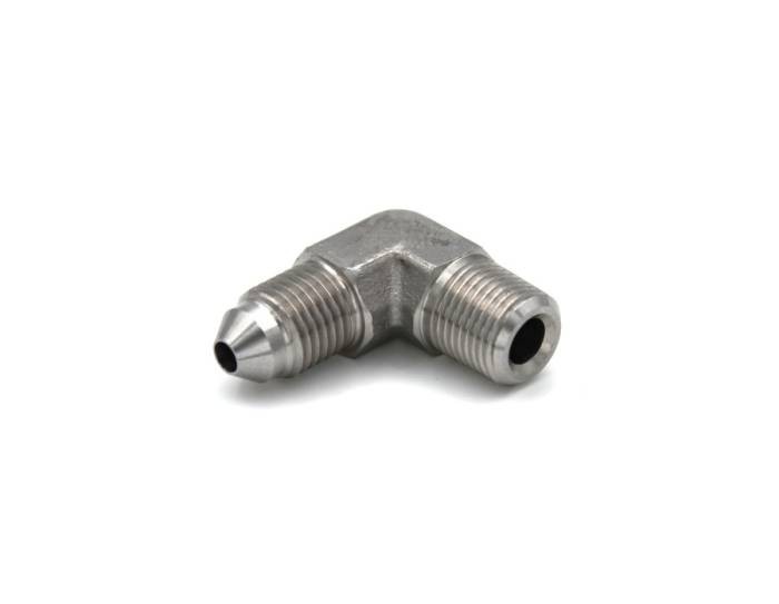 Адаптер 90* (папа-папа) AN3 - 1/8NPT (нерж. сталь)