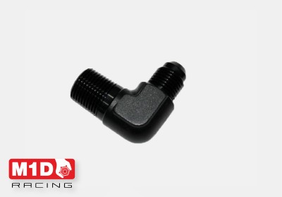 Адаптер 90* (папа-папа) AN6 - 1/4NPT (Alu)