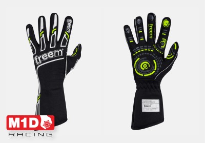 Перчатки для автоспорта FIA (2018) Freem Senso 22 огнеупорные, чёрные, р-р.12/XL