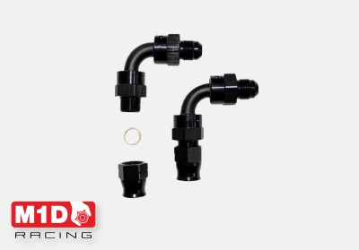 Фитинг 90° AN8 ( трубка 3/8" (9,52мм) - фитинг "папа") (Alu)