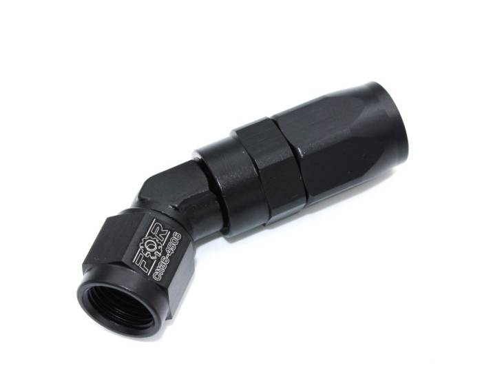 Фитинг AN6 (мама) кованный 45* для шланга 200/210-06D (Alu)