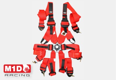 Ремни безопасности FOR для автоспорта (FIA 8853-2016) 6 точек 2&quot;, Hans, красные