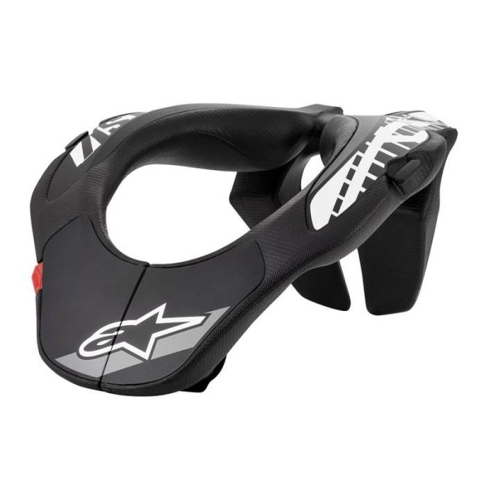Защита шеи пилота для картинга Alpinestars черный/белый р-р. OS