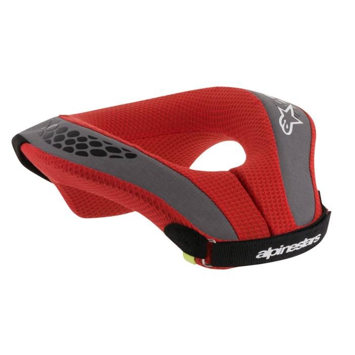 Защита шеи пилота для картинга Alpinestars черный/красный р-р. L/XL