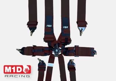 Ремни безопасности FOR для автоспорта (FIA 8853-2016) 6 точек 3", чёрные
