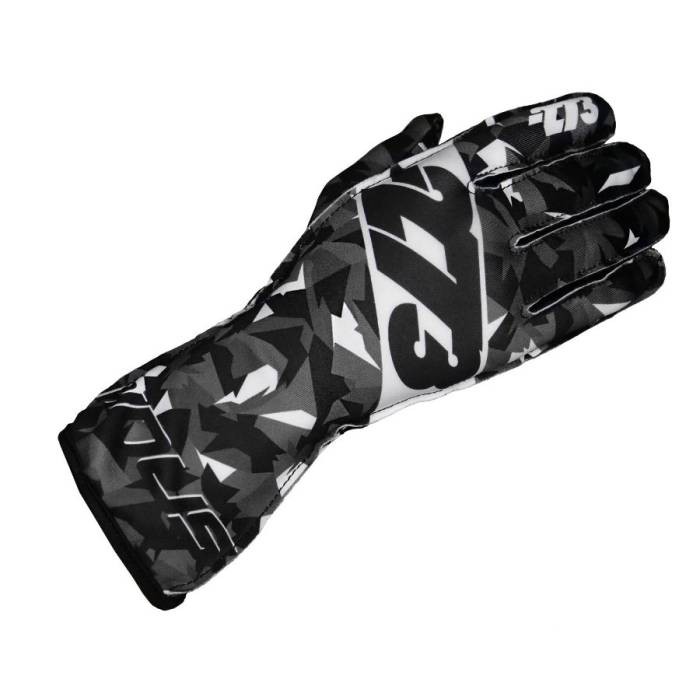 Перчатки для картинга -273 CAMO чёрный/серый/белый р-р. XXXS
