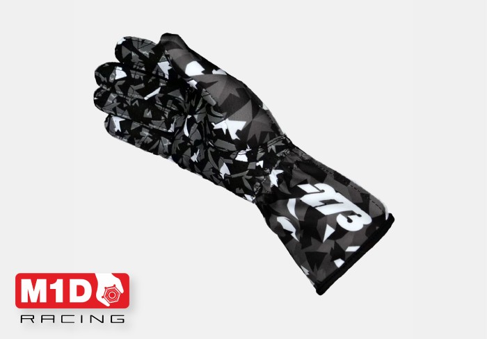 Перчатки для картинга -273 CAMO чёрный/серый/белый р-р. XXXS
