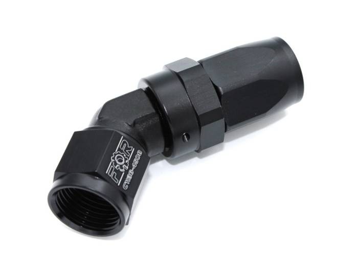 Фитинг AN8 (мама) кованный 45* для шланга 200/210-08D (Alu)