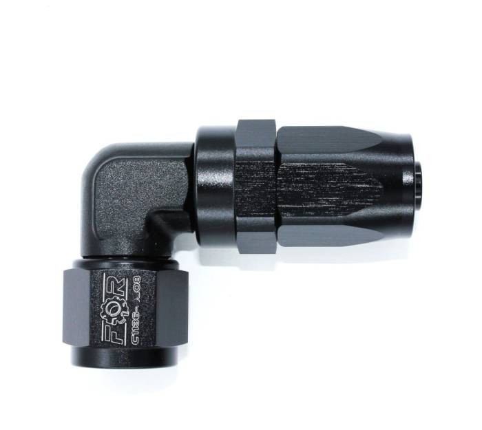 Фитинг AN8 (мама) кованный 90* для шланга 200/210-08D (Alu)