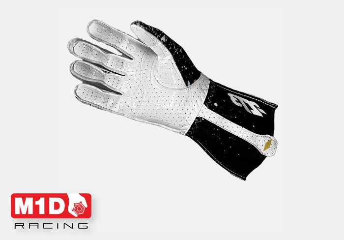 Перчатки для картинга -273 DRIP чёрный/белый/золотой р-р. XXXS