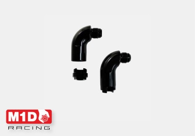 Быстрый разъём 90* AN6 (папа) - под трубку 3/8&quot; (9,52 мм.) (мама) (Alu)