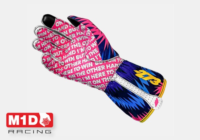 Перчатки для картинга -273 DSC Limited Edition голубой/розовый р-р.XXXS