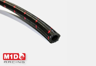 Шланг AN6 армированный облегченный в синтетической оплётке (красный маркер)