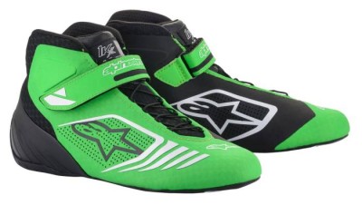 Alpinestars ботинки для картинга TECH 1-KX, чёрный/зелёный/белый, р-р 43